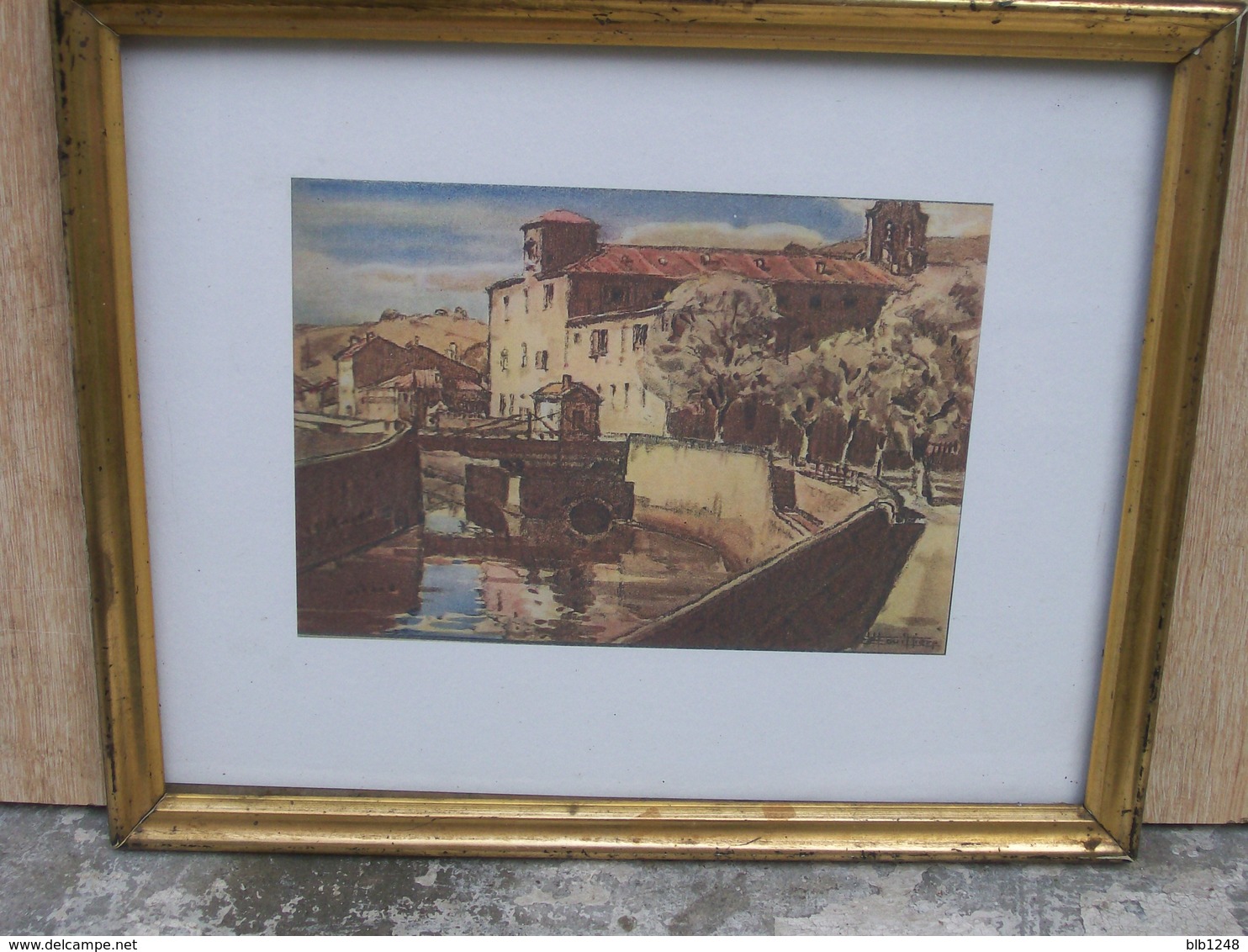 Art & Antiquités > Tableau Canal Du Midi Et College De Moissac Litho De Bouilliere - Lithographies