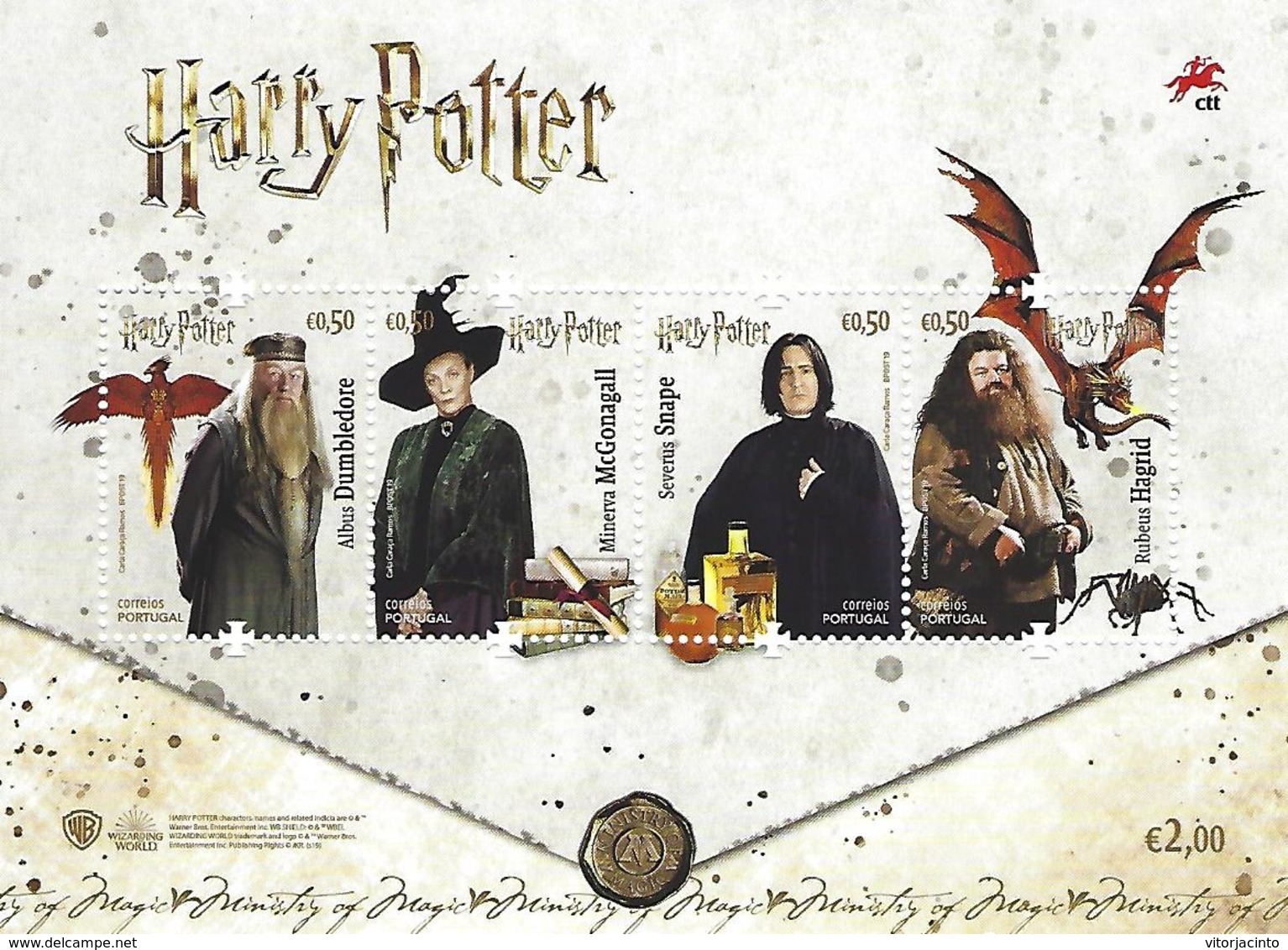 PORTUGAL - Harry Potter 2019 - Souvenir Sheet - Neufs