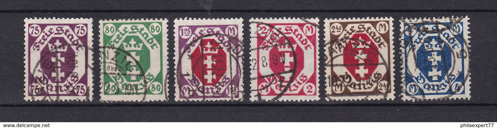 Danzig - 1922 - Michel Nr. 93/98 - Gest. - 90 Euro - Sonstige & Ohne Zuordnung