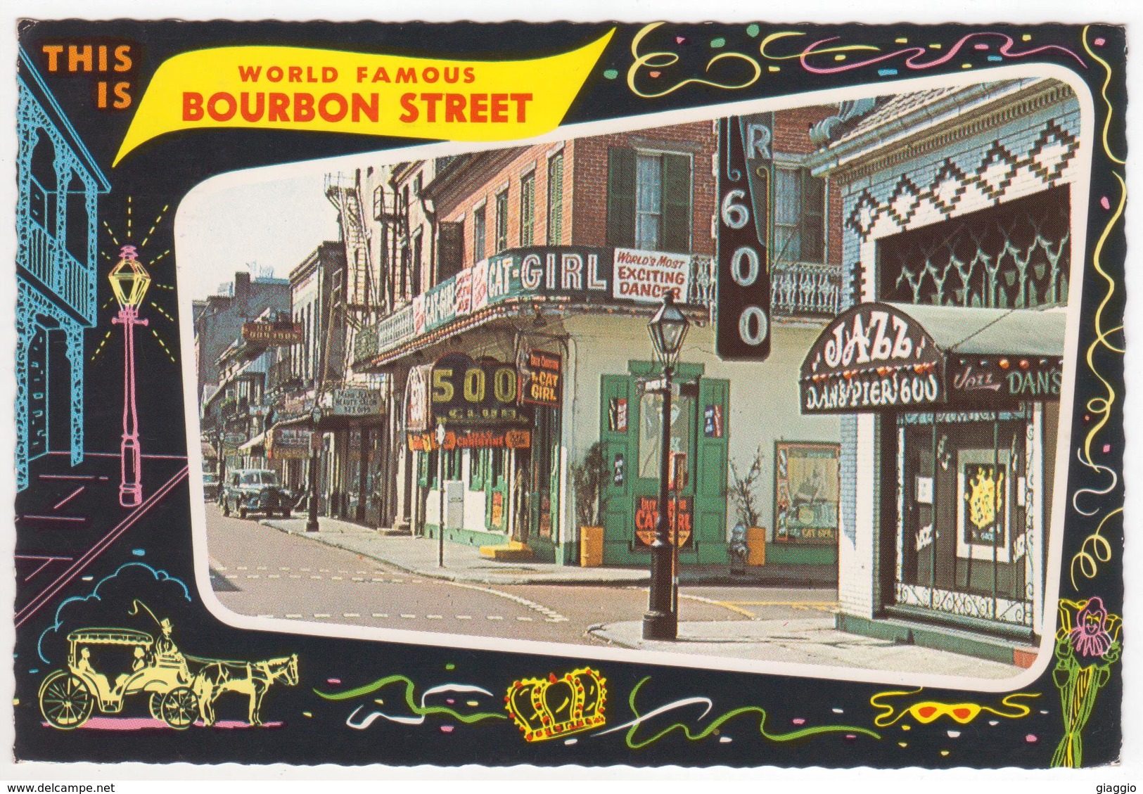 °°° 13811 - USA - LA - NEW ORLEANS - BOURBON STREET - 1980 With Stamps °°° - New Orleans