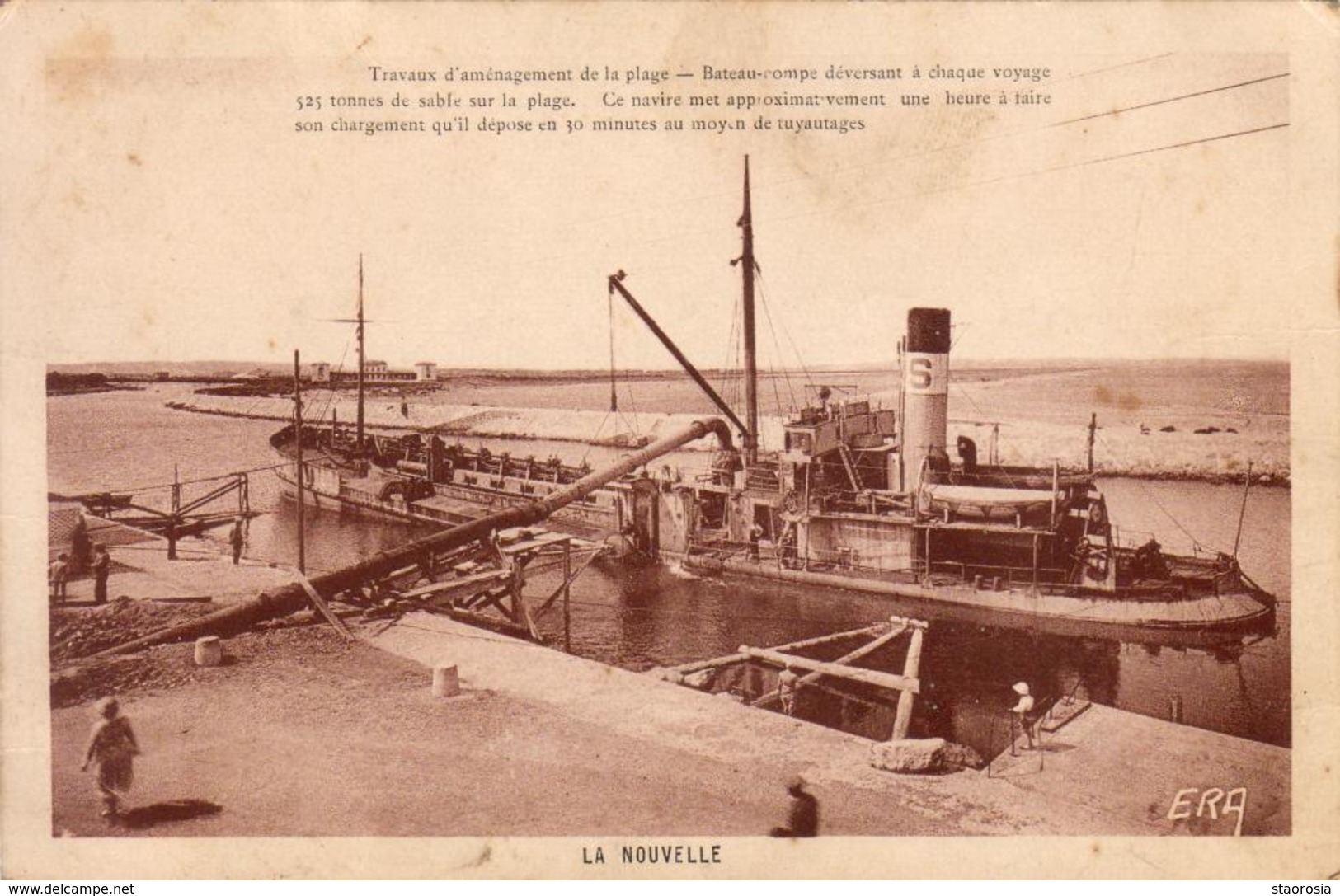 D11  LA NOUVELLE  Travaux D'Aménagement De La Plage  .........  Carte Peu Courante - Port La Nouvelle