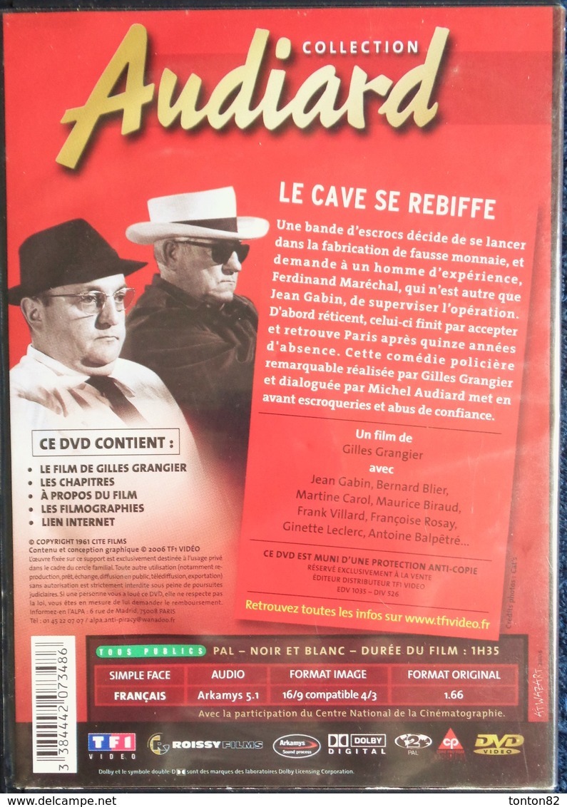 Le Cave Se Rebiffe - Film De Gilles Grangier - Jean Gabin - Maurice Biraud - Françoise Rosay - Bernard Blier . - Policiers