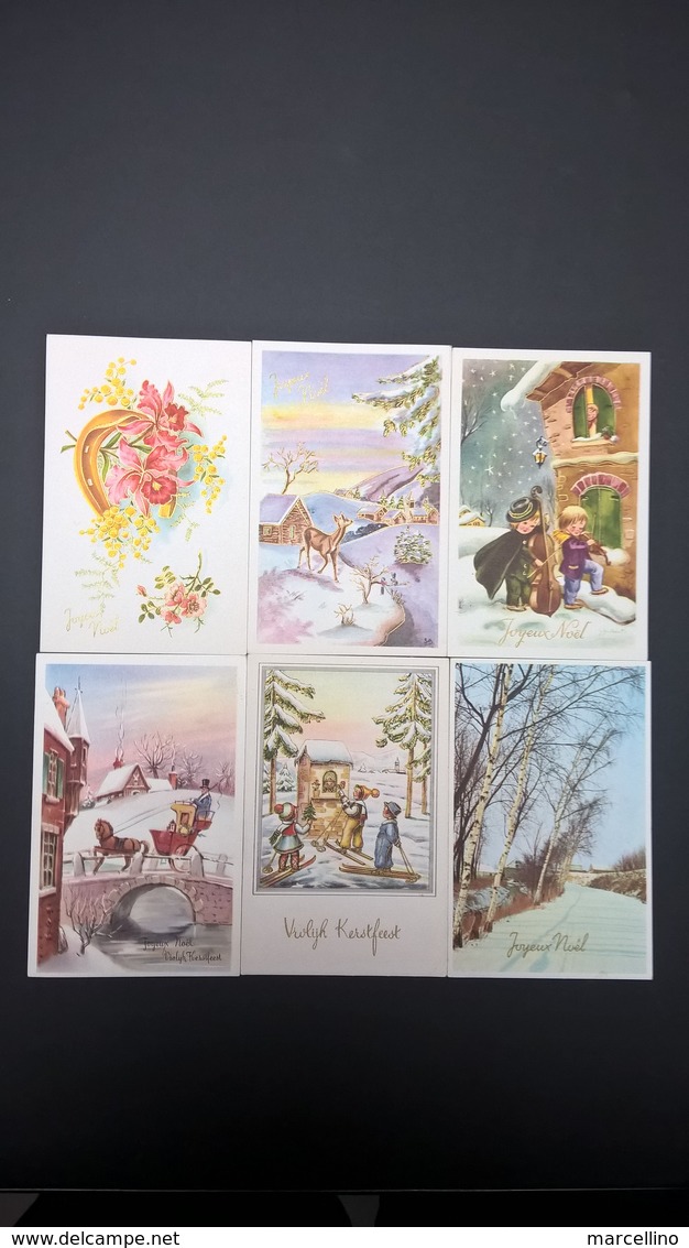 Beau lot de 57 cartes Joyeux Noël -- Kerstfeest --  Merry Christmas