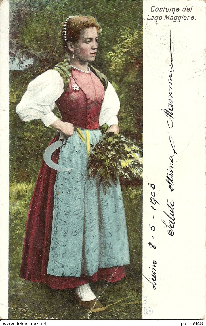 Costume Del Lago Maggiore, Ragazza Con Falce, Luino (Varese) - Kostums