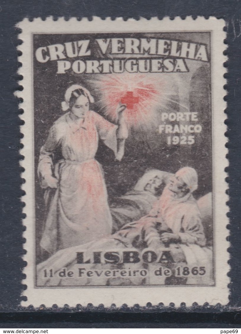 Portugal Timbres De Franchise N° 24 X Société De La Croix-Rouge Noir Et Rouge, Légende "Lisboa" Trace Charnière Sinon TB - Neufs