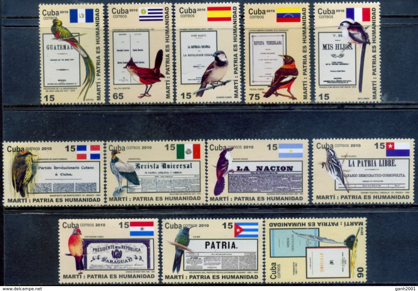 Cuba 2010 / Birds Flags MNH Aves Banderas Vögel / C7418  37-21 - Other & Unclassified