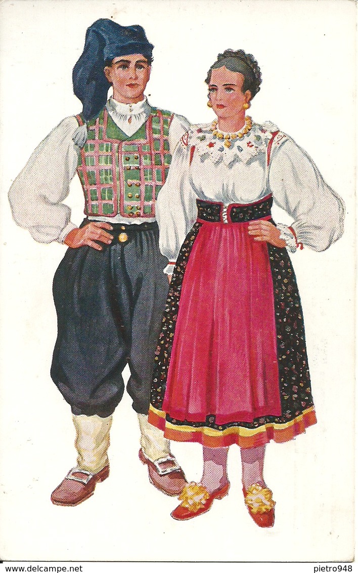 Costumi Nazionali Croati, Omisaji, Krk Island (Castelmuschio, Isola Di Veglia) (Croazia) Vladimir Kirin Illustratore - Costumi