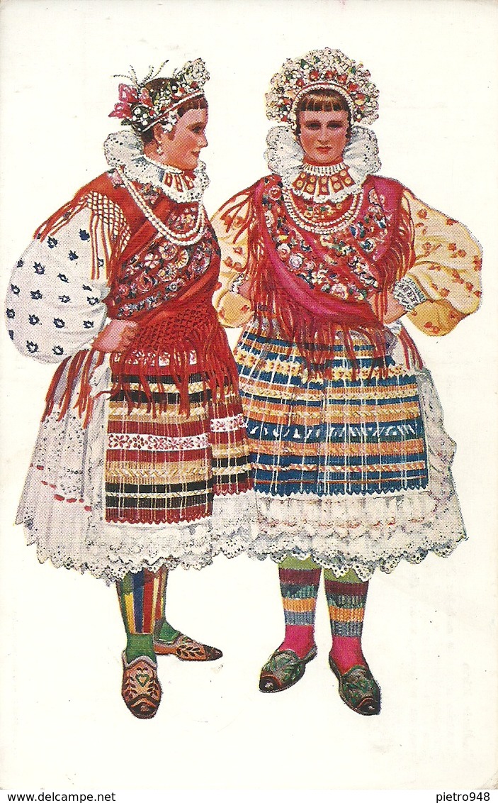 Costumi Nazionali Croati, Slavonia, Valpovo - Brodanci (Croazia) Vladimir Kirin Illustratore - Costumi