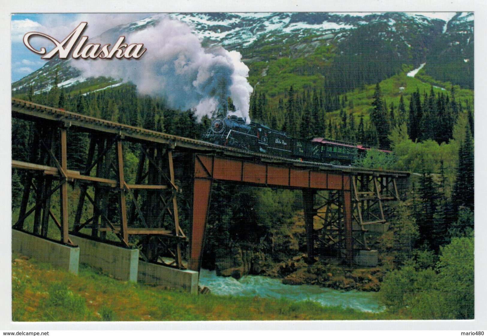 ALASKA          TRAIN- ZUG- TREIN- TRENI- GARE- BAHNHOF- STATION- STAZIONI   2 SCAN  (NUOVA) - Treni