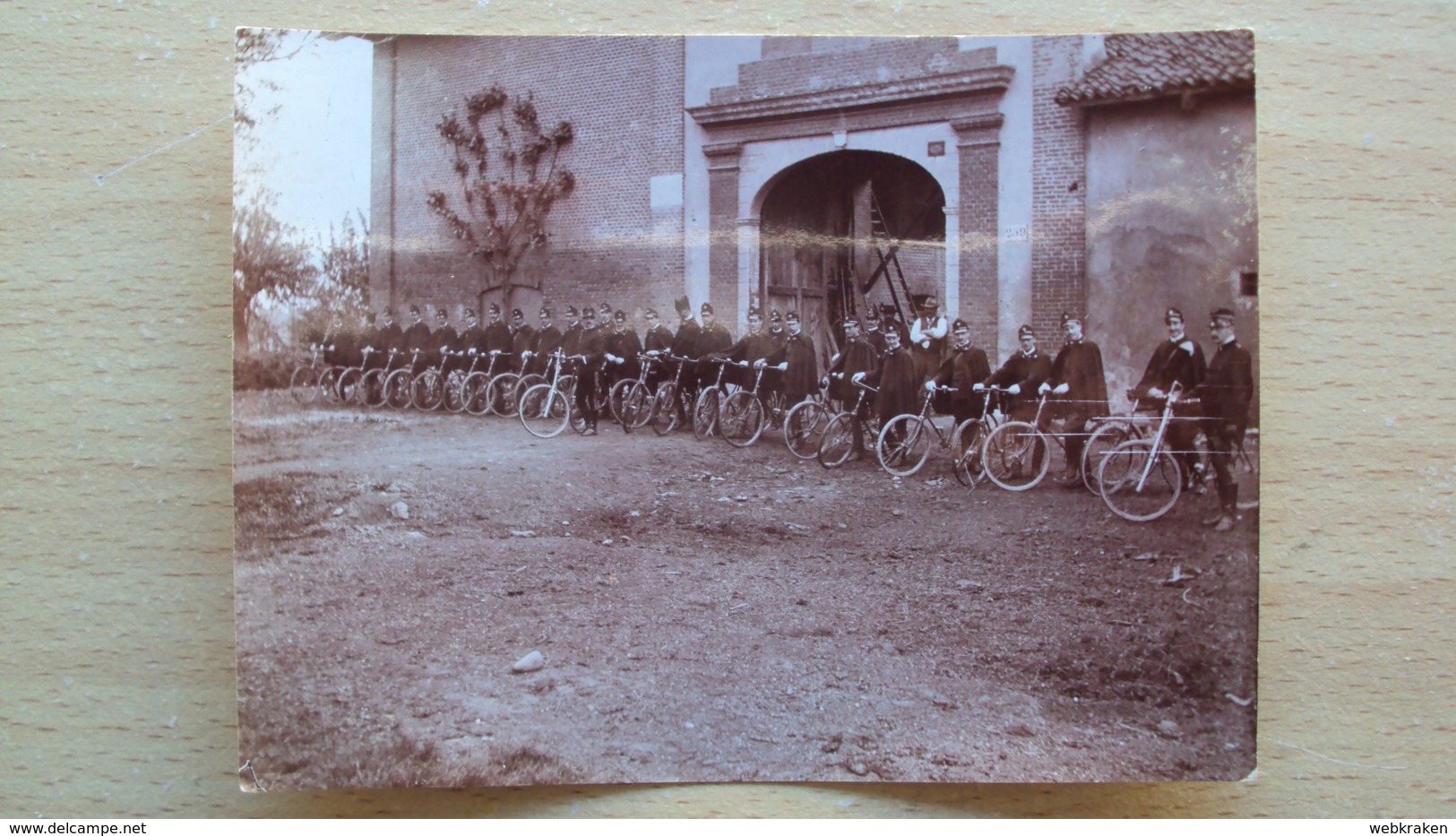 PIEMONTE TORINO FOTO FORMATO PICCOLO ALLIEVI UFFICIALI IN BICICLETTA ACCADEMIA CORSO 1908 - 1909 - Altri & Non Classificati