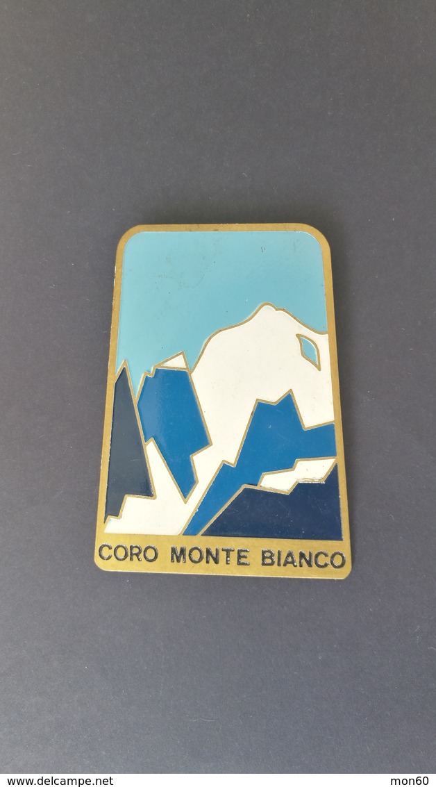 Spilla Antica  - Usata - Anni 40 - Coro Monte Bianco (smaltata) - P515 - Trasporti