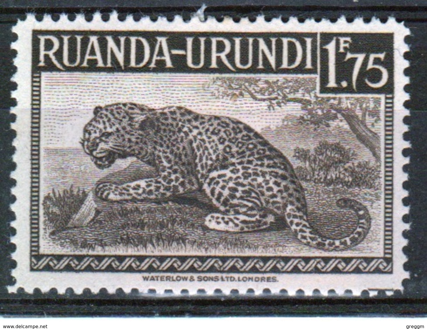 Ruanda-Urundi 1942 Single 1f 75c Stamp From The Definitive Set. - Unused Stamps