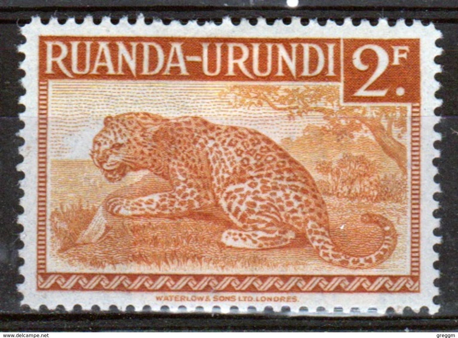 Ruanda-Urundi 1942 Single 2f Stamp From The Definitive Set. - Unused Stamps