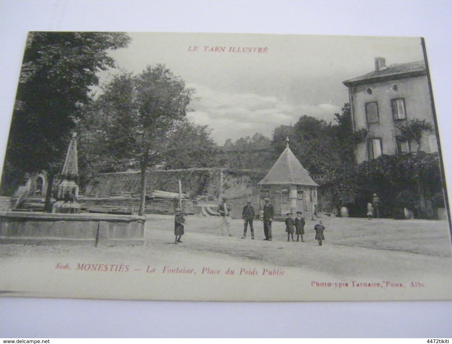 C.P.A.- Monestiés (81) - La Fontaine - Place Du Poids Public - 1910 - SUP (CM 64) - Monesties