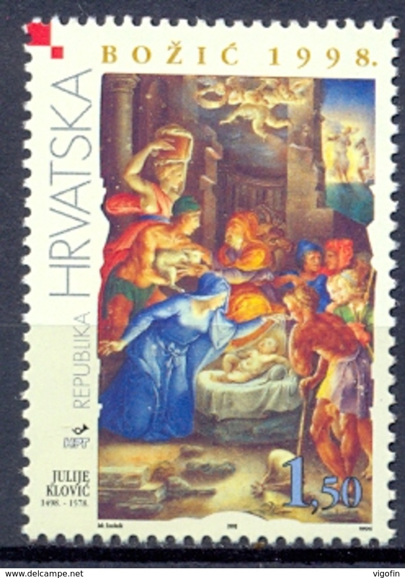 HR 1998-490 CHRISTMAS, CROATIA HRVATSKA, 1v, MNH - Kroatien