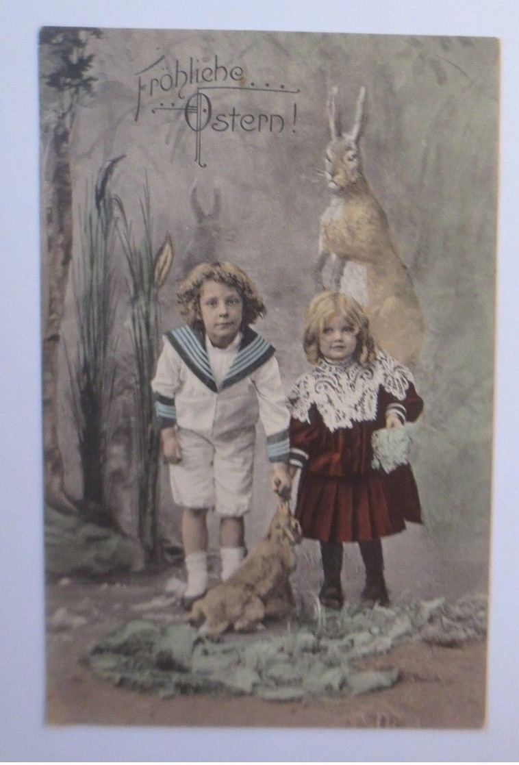 Ostern, Kinder, Mode, Hase, Kohl,   1908 ♥  - Ostern
