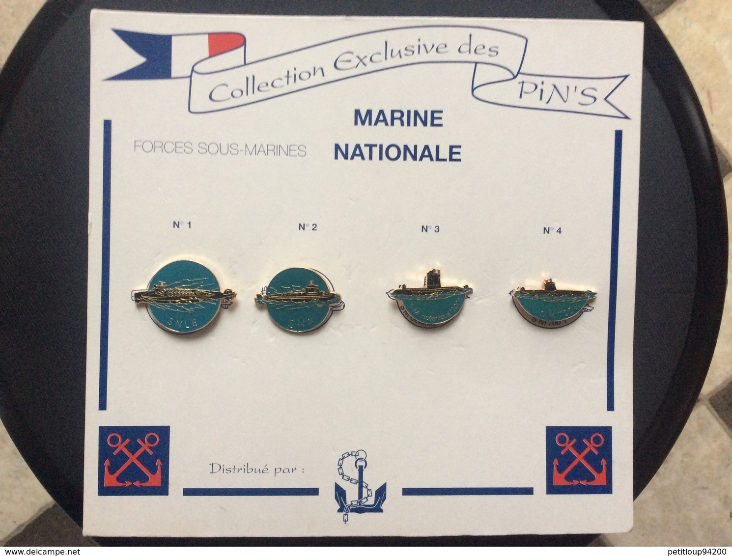 4 PIN’S MARINE NATIONALE  Forces Sous-Marines - Armee