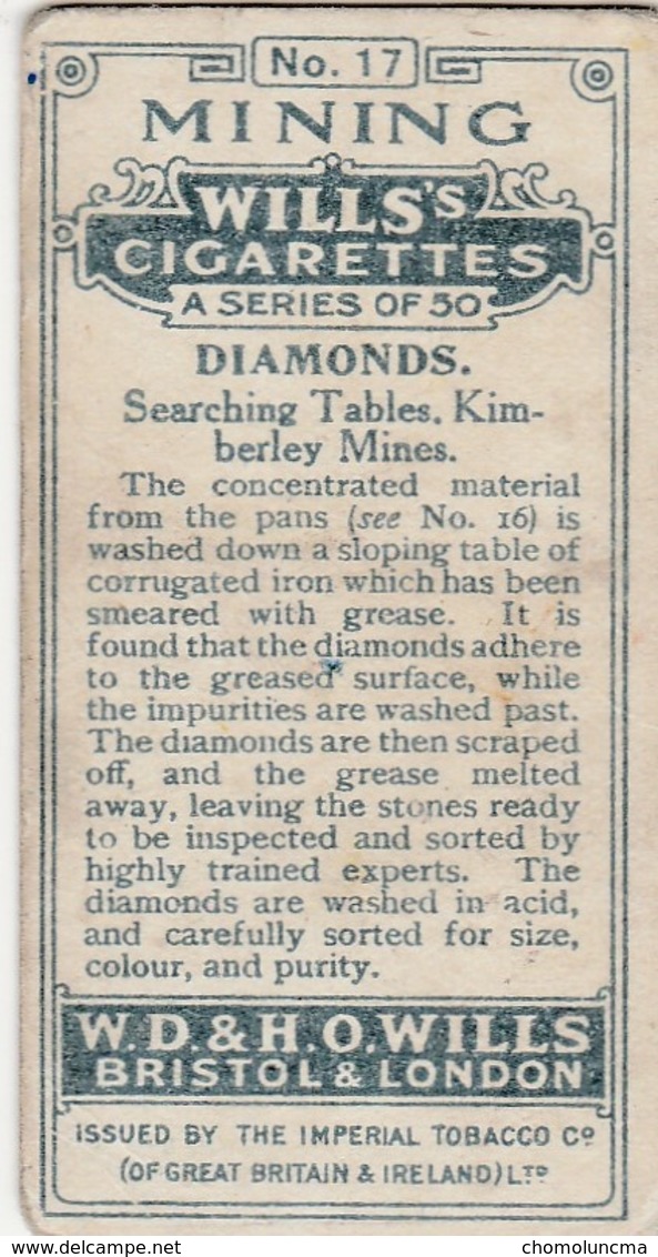 Mine Diamant Diamonds Kimberley South Africa Diamante Minas Cigarettes Big Hole Open Mine Grease Searching Tables De Tri - Wills