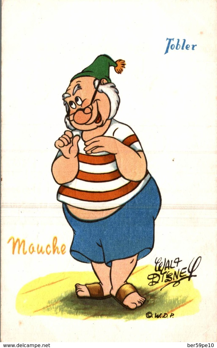 CARTE POSTALE PUBLICITAIRE CHOCOLATS TOBLER  WALT-DISNEY MOUCHE - Autres & Non Classés