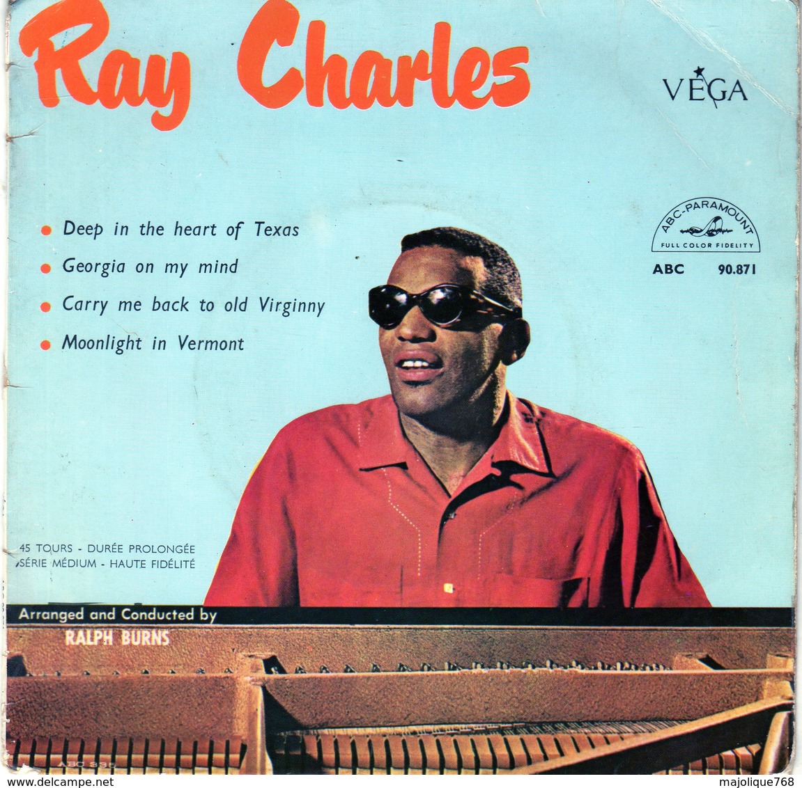 Ray Charles - Deep In The Heart  Of Texas - Véga ABC-Paramount - ABC 90.871 - 1966 - - Soul - R&B