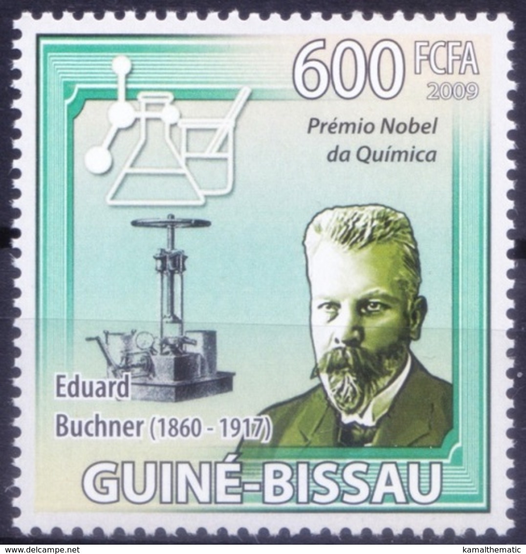 Nobel Chemistry Winner German Zymologist Eduard Buchner, Guinea Bissau 2009 MNH   ( - Nobelpreisträger