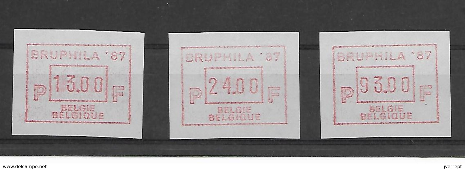 België Automaatzegels N°63  13-24-93 FR - 1980-99