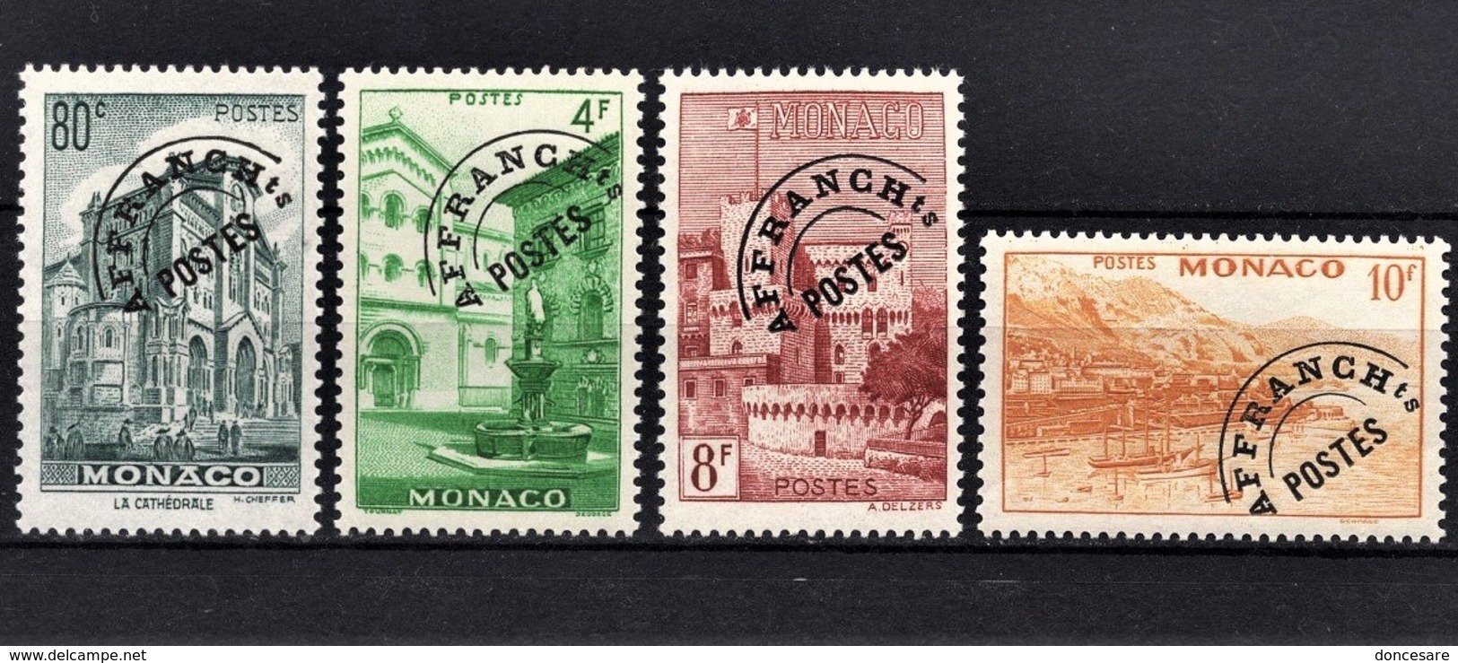 MONACO 1943 / 1951 - SERIE 4 TP / N° 2 / 3 / 4 / 5 -  NEUFS** /8 - Préoblitérés