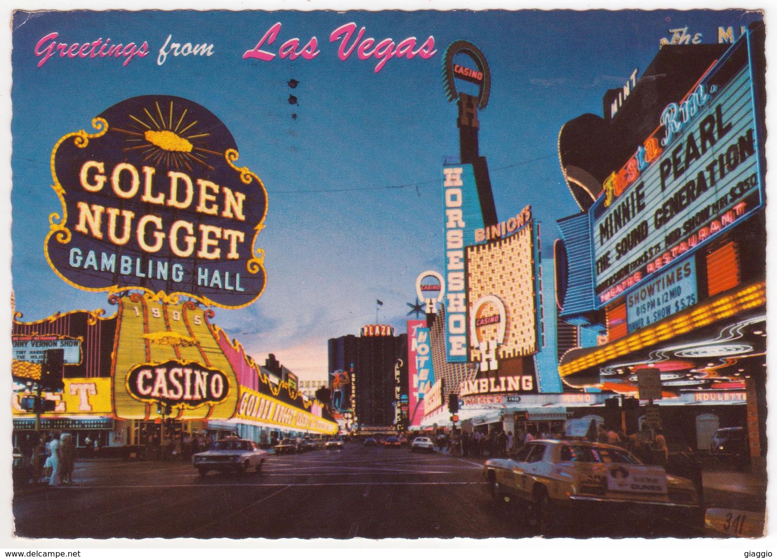 °°° 13813 - USA - NV - GREETINGS FROM LAS VEGAS - FREMONT STREET - 1982 With Stamps °°° - Las Vegas
