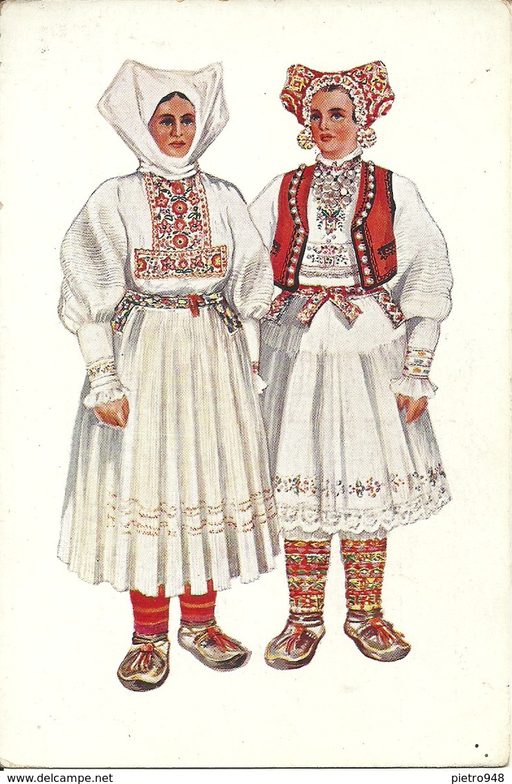 Costumi Nazionali Croati, Jamnica Pisarovinska (Croazia) Vladimir Kirin Illustratore - Costumi