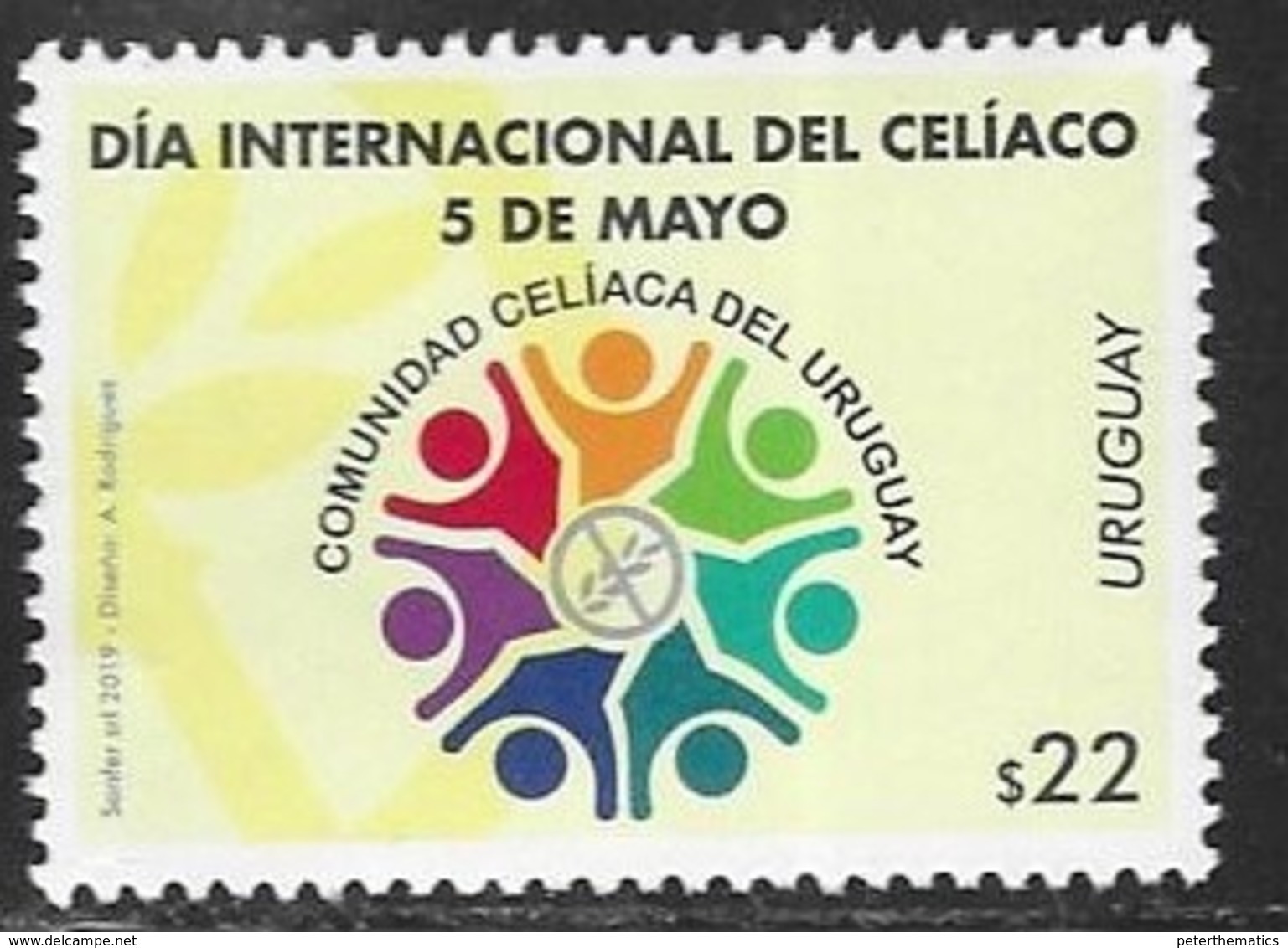 URUGUAY, 2019, MNH,INTERNATIONAL DAY OF CELIAC DISEASE, HEALTH, 1v - Other & Unclassified
