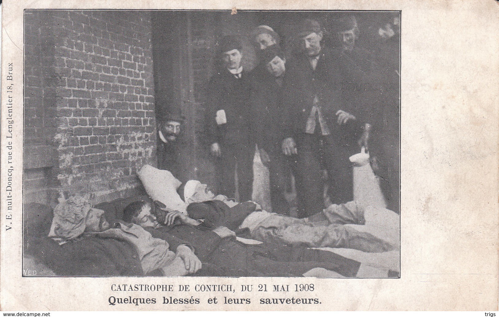 Contich (Catastrophe Du 21 Mai 1908) - Quelques Blessés Et Leurs Sauveteurs - Kontich