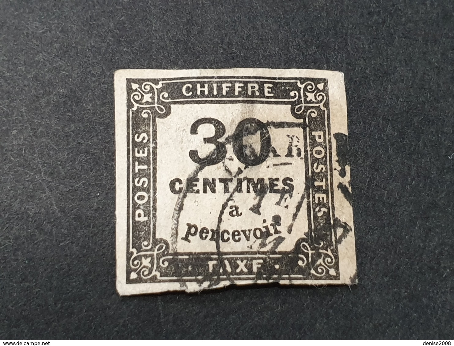 Timbre Taxe N° 6  Avec Oblitération D'Epoque  Etat Bien - 1859-1959 Usados