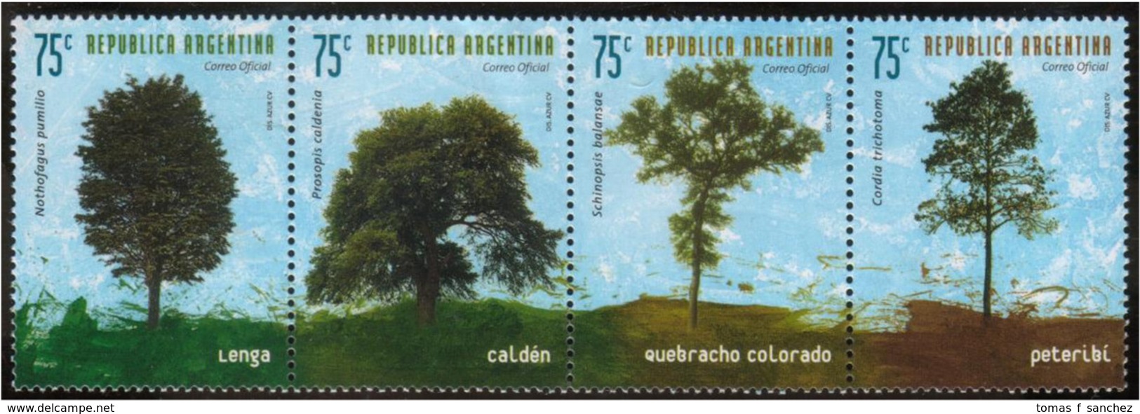 Argentina - 1999 - Richesse Forestière - Arbres - Lenga - Caldén - Quebracho Colorado - Petiribí - Nuevos