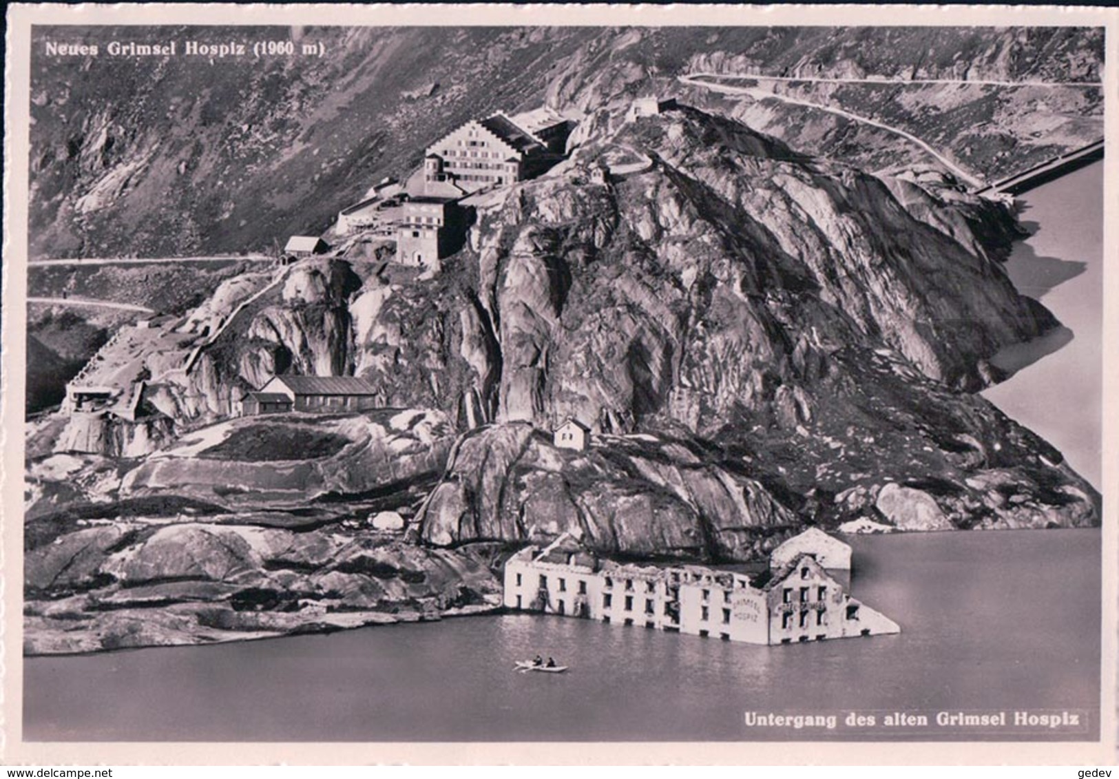 Barrage Du Grimsel, Nouveau Et Ancien Hospice Du Grimsel (5034) 10x15 - Autres & Non Classés