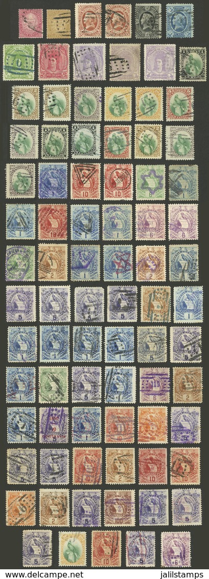 GUATEMALA: Over 80 Used Old Stamps, VARIED CANCELS, Also Including Scarce Stamps And Of Good Catalog Value, Very Fine Ge - Guatemala