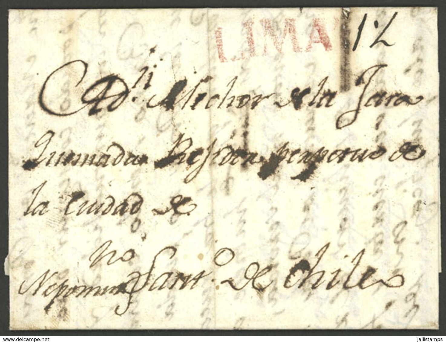 PERU: 6/DE/1798 Lima - Santiago De Chile, Old Entire Letter With Very Interesting Text About A Problem In A Relay Statio - Perú