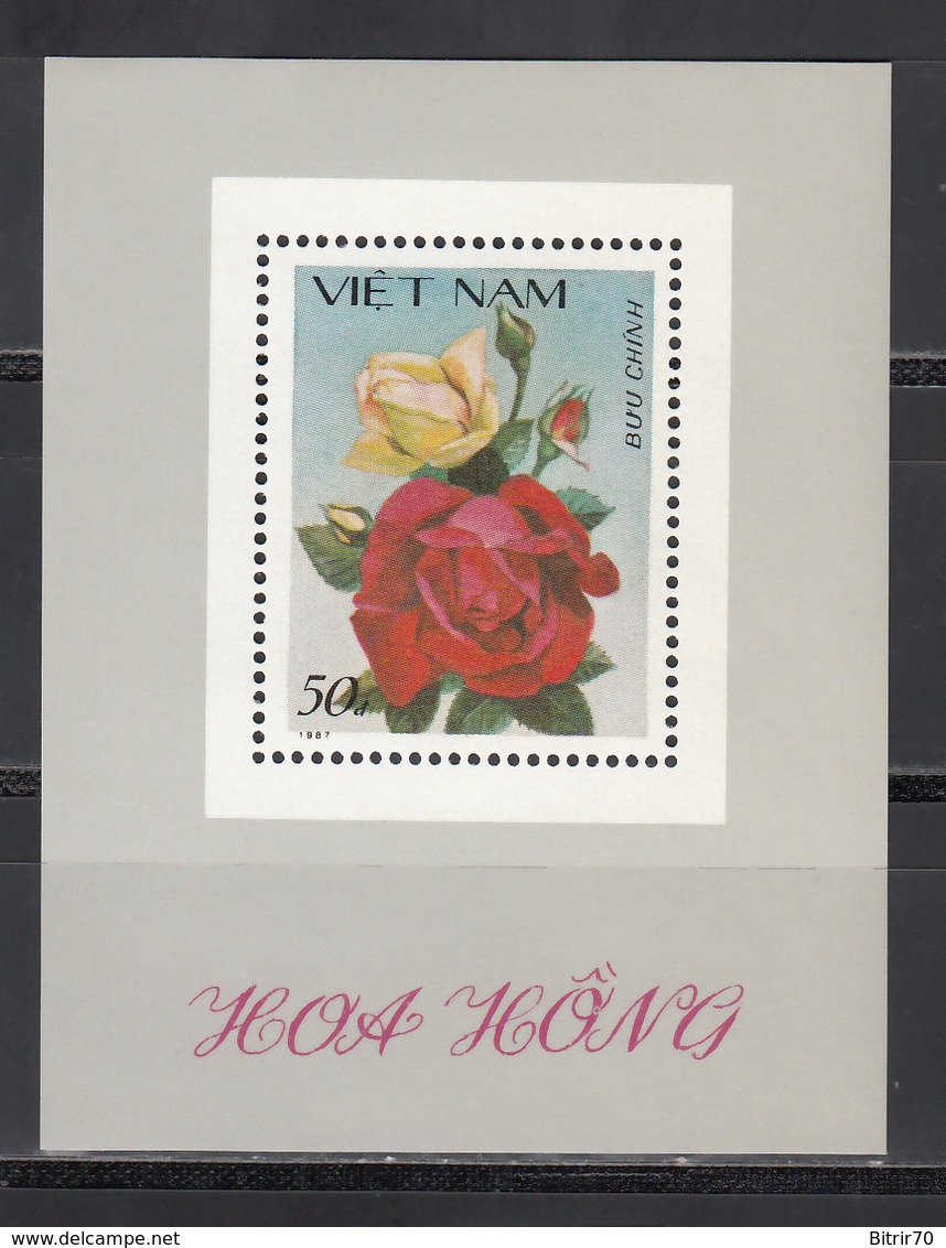 Vietnam, 1987  Yvert Nº HB 39,  MNH, Rosa, - Rose