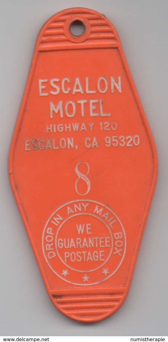 Ancien Porte Clé Hôtel USA : Escalon Motel : Highway 120 Escalon CA 95320 : Chambre 8 - Cartes D'hotel