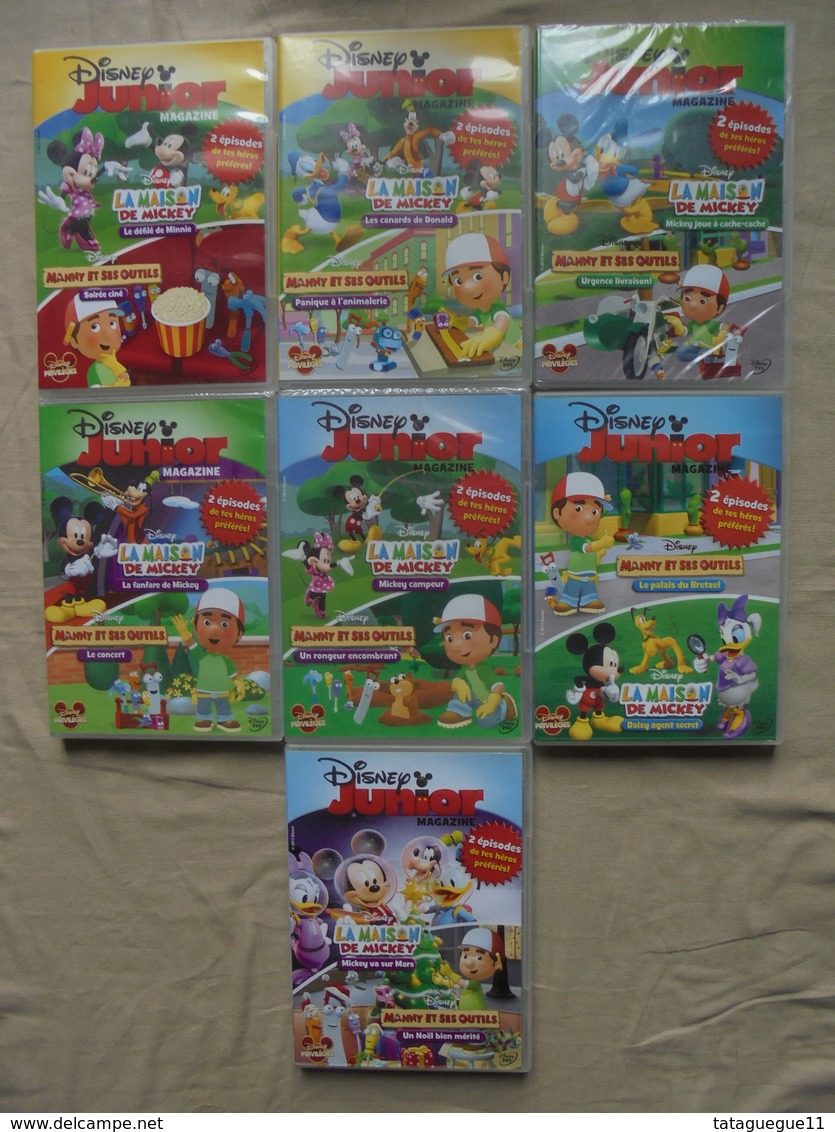 Lot - 7 DVD Disney Junior Magazine La Maison De Mickey/Manny Et Ses Outils - Enfants & Famille