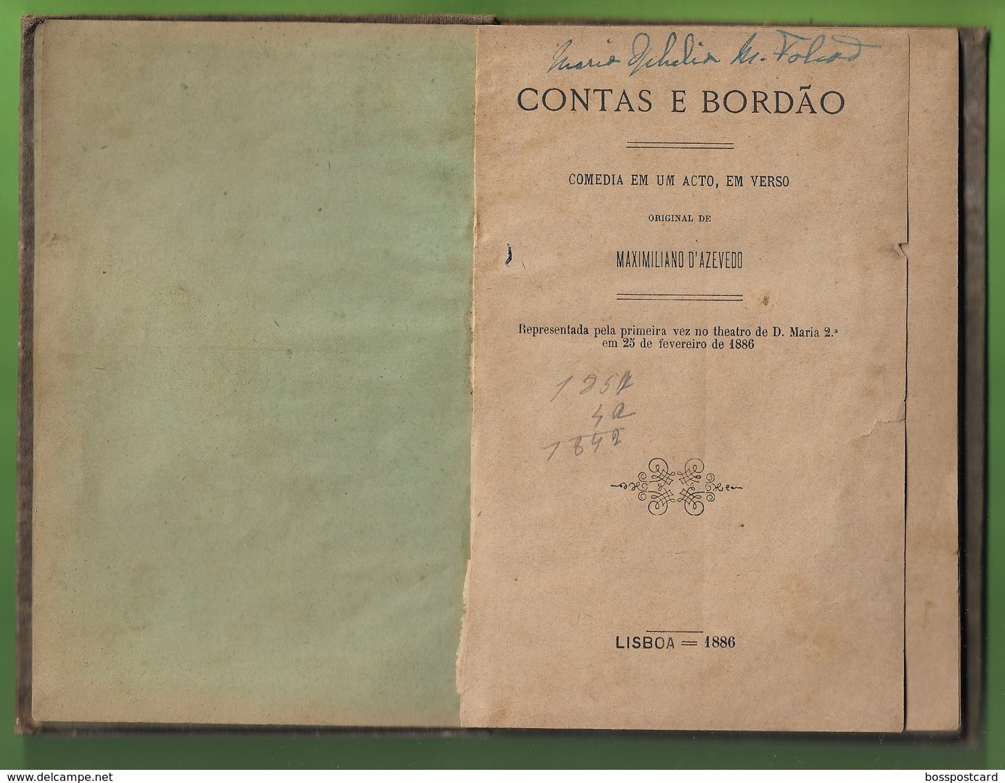 Lisboa - Contas E Bordão - Maximiliano D'Azevedo, 1886 - Teatro - Portugal - Théâtre