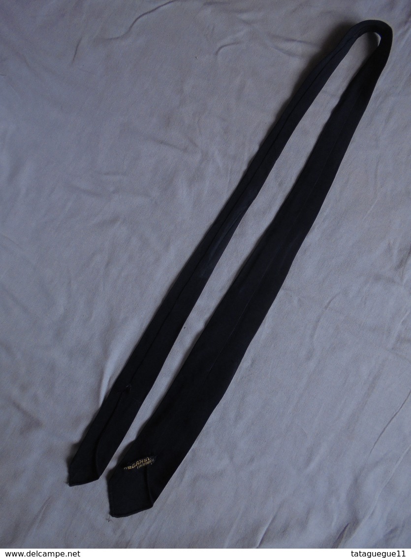 Vintage - Cravate Noire Organsin Acétate Années 50 - Ties