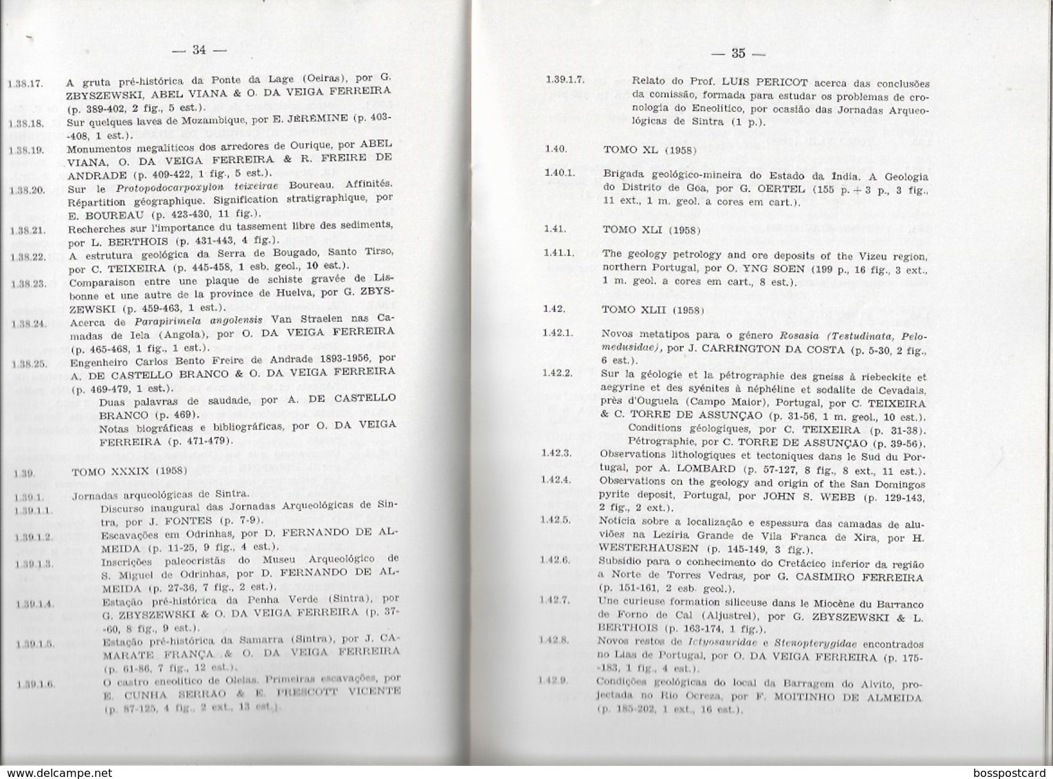 Catálogo Dos Serviços Geológicos De Portugal 1865-1968 - Other & Unclassified