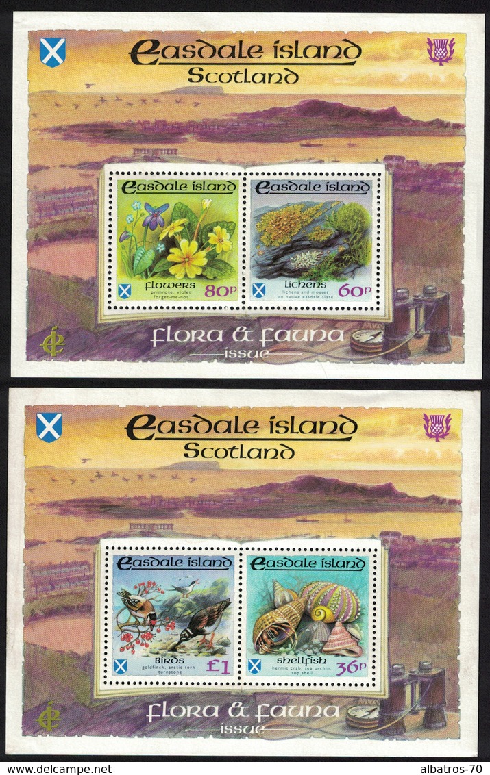 Eastdale Island / Scotland _ WWF - Fauna & Flora _ 2 Minisheet X 2 Perforated Stamps - MNH ** - Blocchi & Foglietti