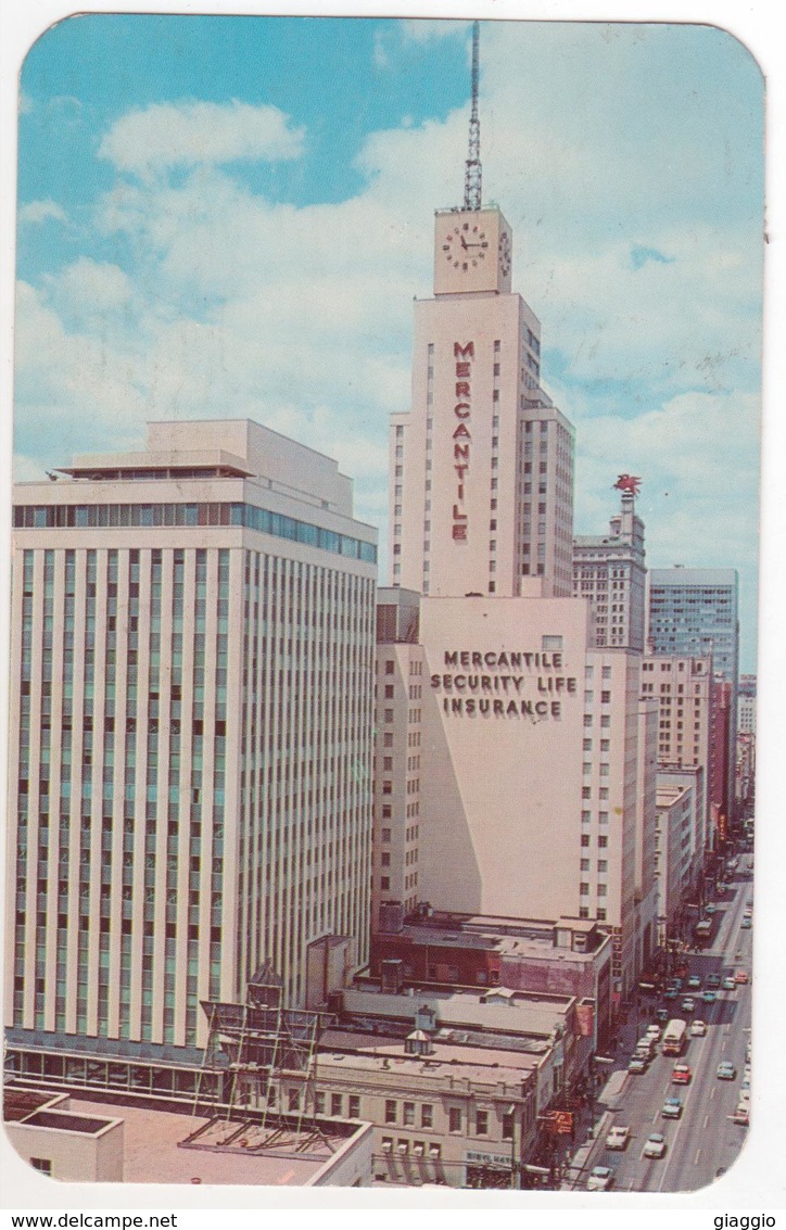 °°° 13826 - USA - TX - DALLAS - MERCANTILE NATIONAL BANK BUILDING - 1963 With Stamps °°° - Dallas