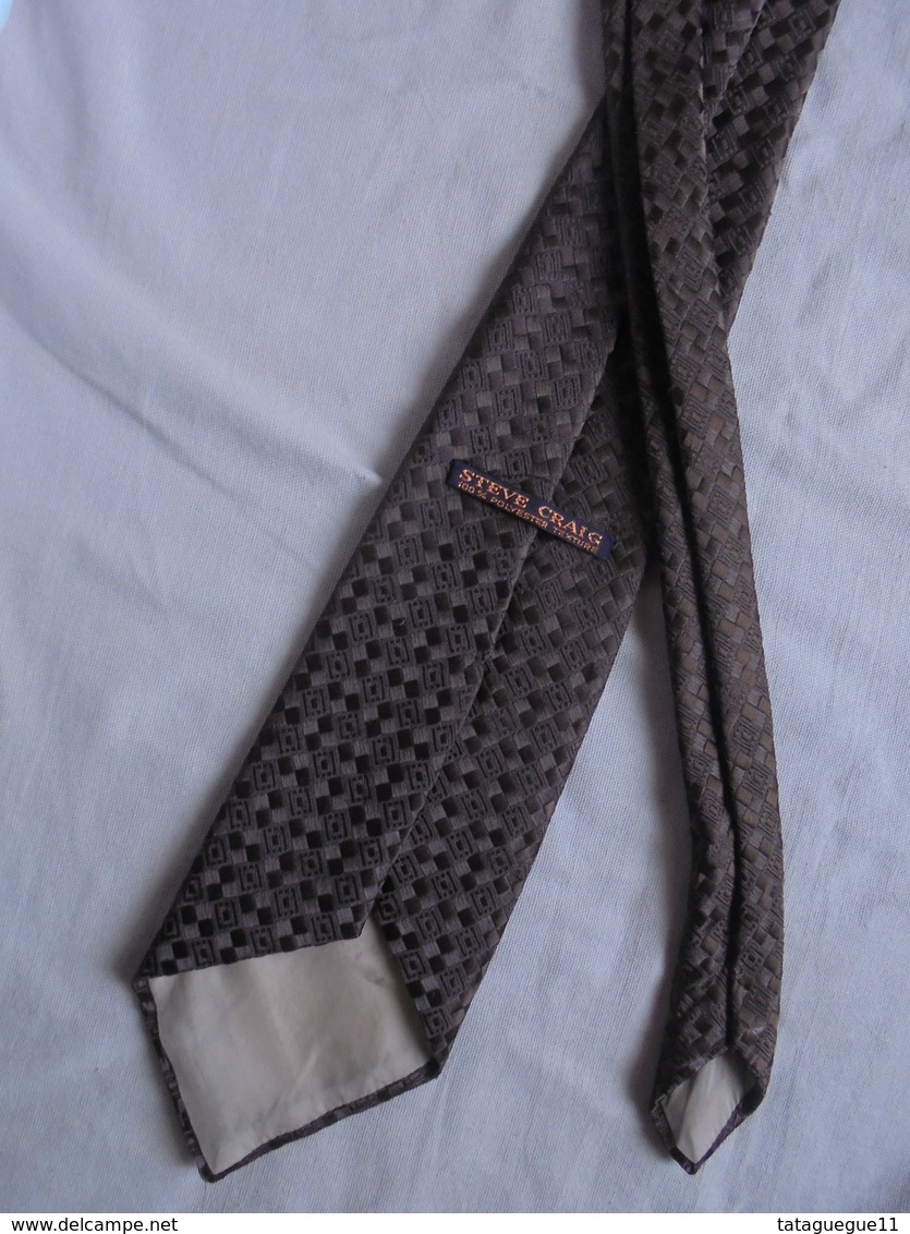 Vintage - Cravate marron Steve Craig Années 60