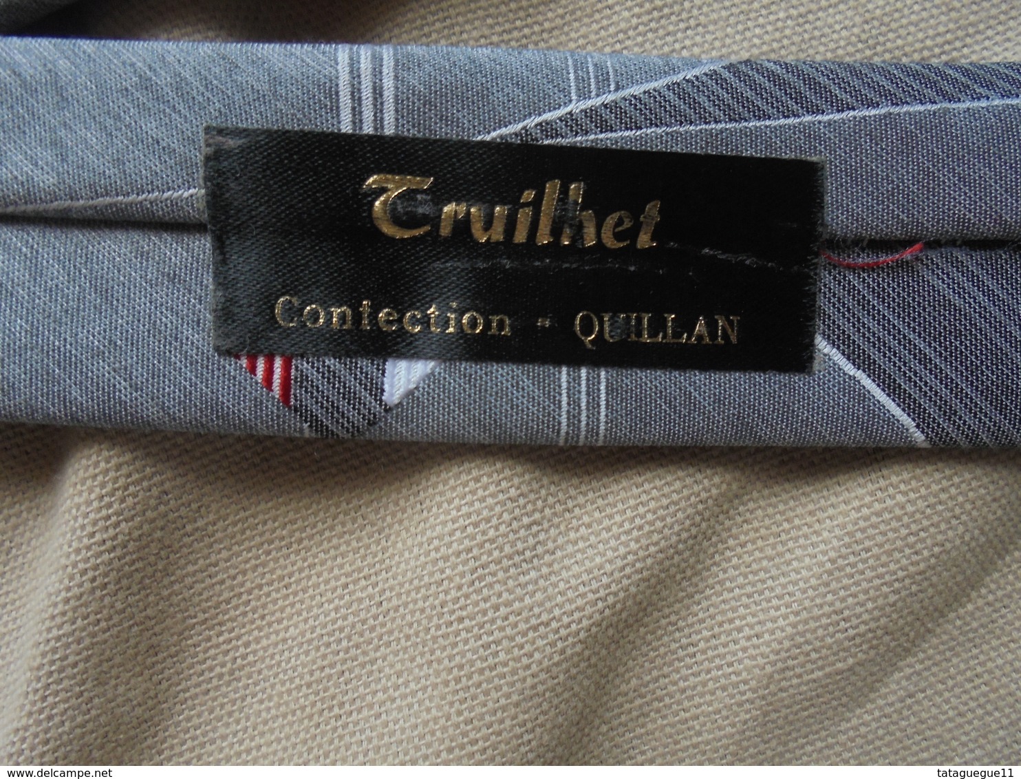 Vintage - Cravate grise Truilhet Confection Quillan