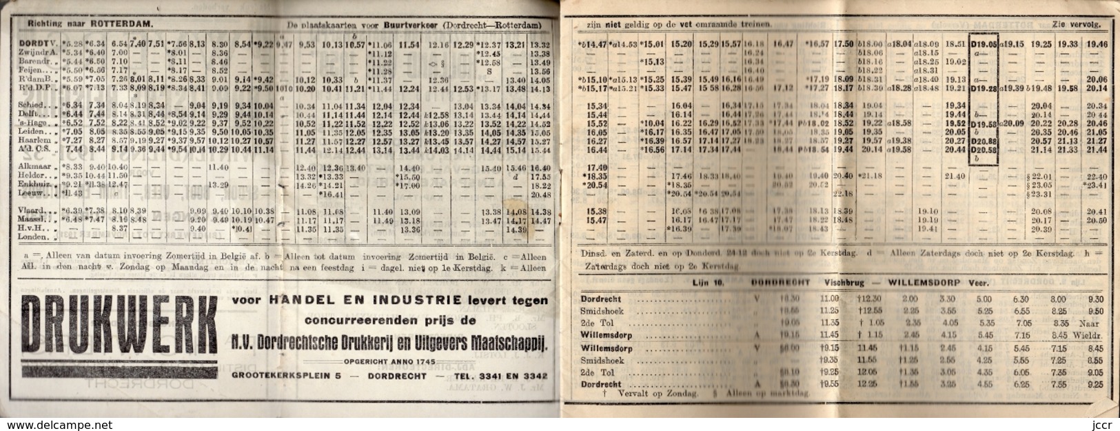 Wyers Dordtsche Reisgids - Winterdienst 1931-1932 Voor Spoor, Boot, Veer, Tram En Autobus - Tourisme