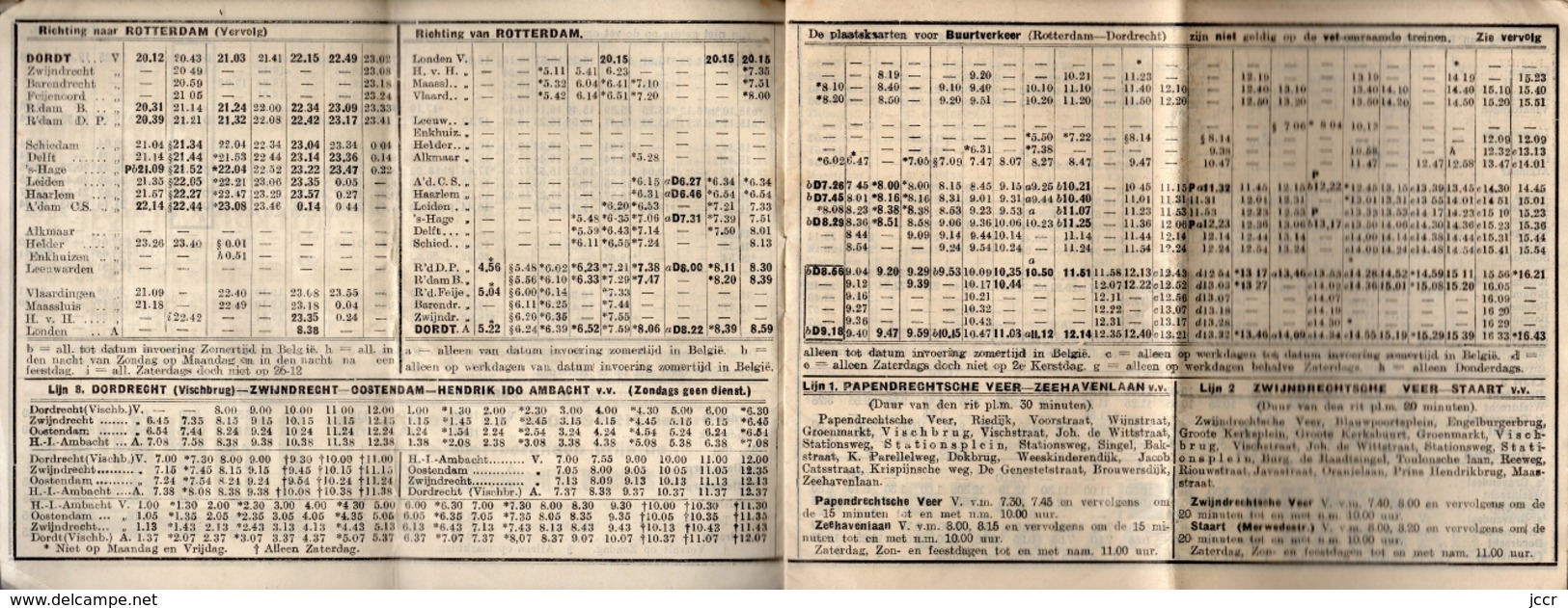 Wyers Dordtsche Reisgids - Winterdienst 1931-1932 Voor Spoor, Boot, Veer, Tram En Autobus - Tourismus