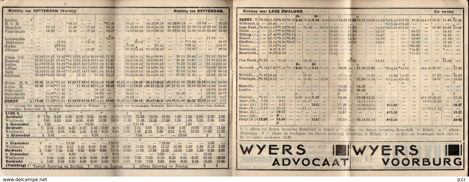 Wyers Dordtsche Reisgids - Winterdienst 1931-1932 Voor Spoor, Boot, Veer, Tram En Autobus - Tourism