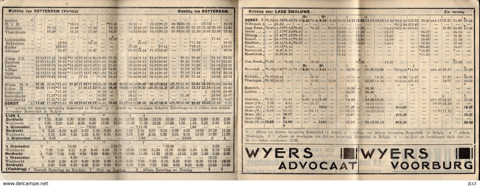 Wyers Dordtsche Reisgids - Winterdienst 1931-1932 Voor Spoor, Boot, Veer, Tram En Autobus - Tourisme